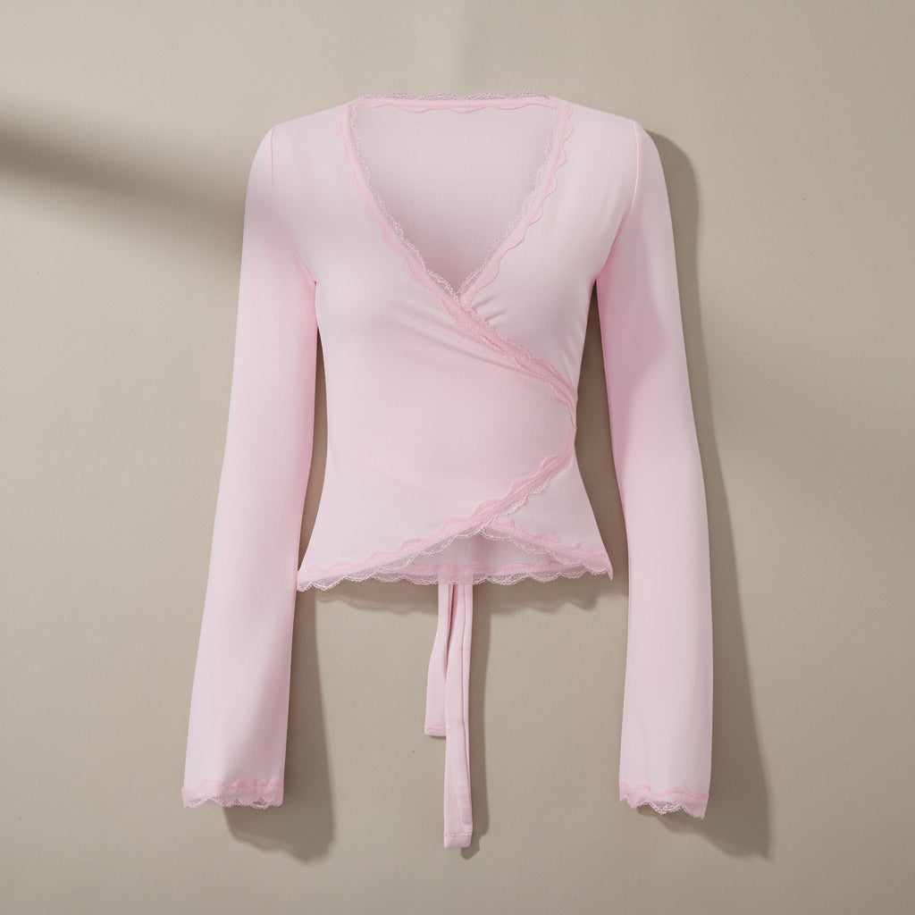 Rosé Wrap Top