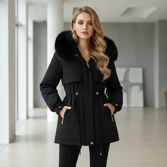 Noir Élégance Parka